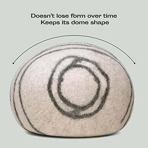 Cat Cave Merino Wool Bed for Indoor Cats (Light Gray / Medium)