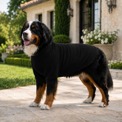 Ribbed Dog T Shirt Cotton Knitted Dog Sweaters for All Season Pet T (XS (for Mini Dog) / Black)