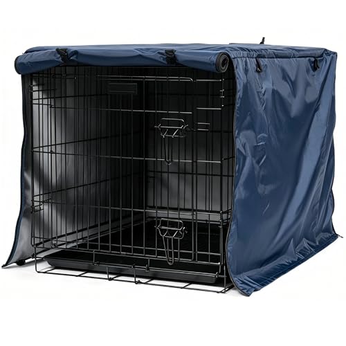 Dog Crate Cover Heavy Duty Polyester (Navy Blue / M (36.0"L x 23.0"W x 25.0"H))