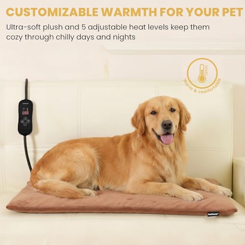 Upgraded Pet Heating Pad (Brown / XL: 31.5" x 23.4")