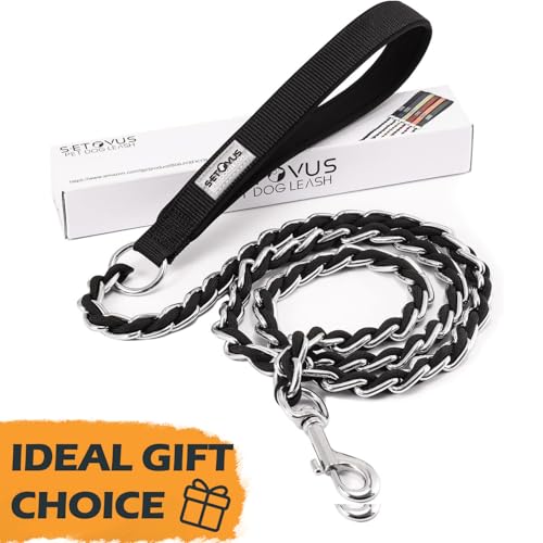 Chain Dog Leash (Black / 5.2FT(30-80lb))
