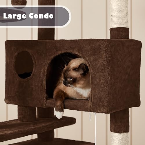 54in Cat Tree Tower (Brown / 54in)