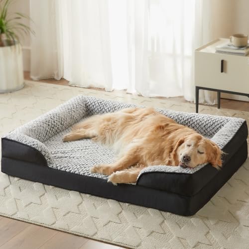 Orthopedic XXL Dog Bed (Black / 48"L x 35"W x 7.5"TH)
