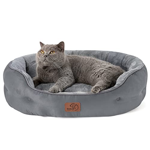 Dog Beds for Small Dogs (25"L x 21"W x 8"Th / Grey)