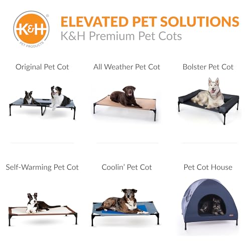 K&H Outdoor Elevated Dog Bed (Tan Mesh / Medium 32"L x 25"W)