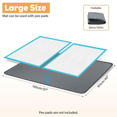 57" x40" Pee Pad Holder for Dogs Puppy Pad Holder Dark Gray (57" x40"Dark Gray)