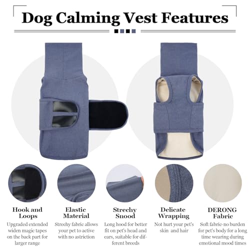 Calming Hoodie for Dogs (M / Blue)