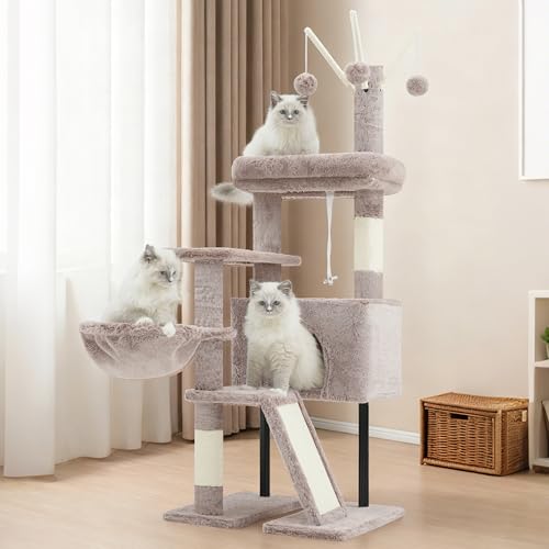 Cat Tree Tower for Indoor Cat (47.24 inches / Muchroom)