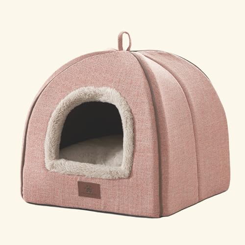 Cat Beds for Indoor Cats (Pink / 17.5"D x 17.5"W x 17.5"H)