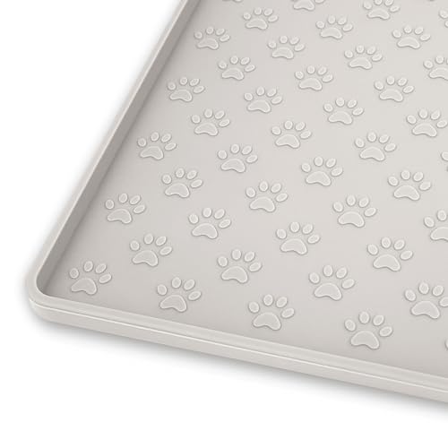 Dog Food Mat Anti (31.5"L x 23.6"W / Cream)
