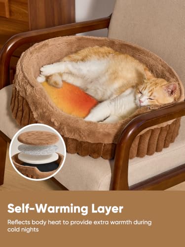 Cat Cave Bed 2 (Brown / 19"x19"x10")