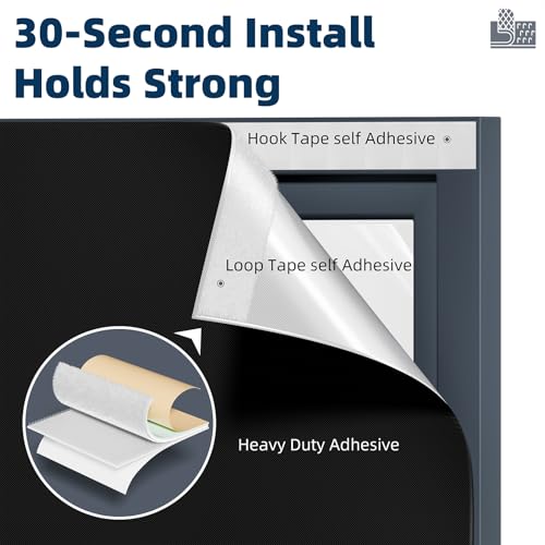 100% Blackout Window Cover 41''W x 64'' L (Black / 41"W x 64"L (Pack of 1))