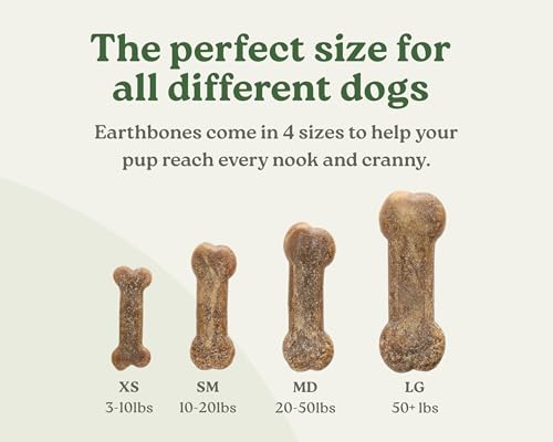 Earthbones Dental Chews for Dogs 3 (Tiny Dogs / 30 Count (Pack of 1))