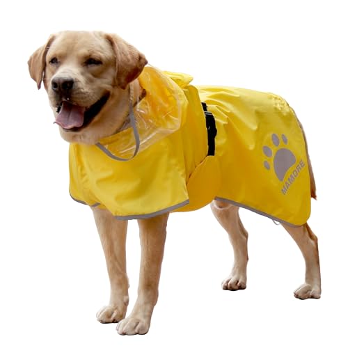Dog Raincoat Waterproof (Yellow / 3X-Large(77-94lb))