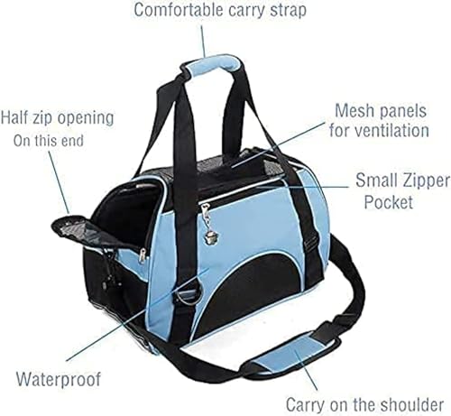Cat Carrier Soft (Small-Blue)