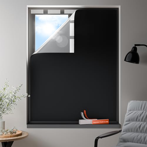 100% Blackout Curtains (Black / 23"W x 64"L (Pack of 1))