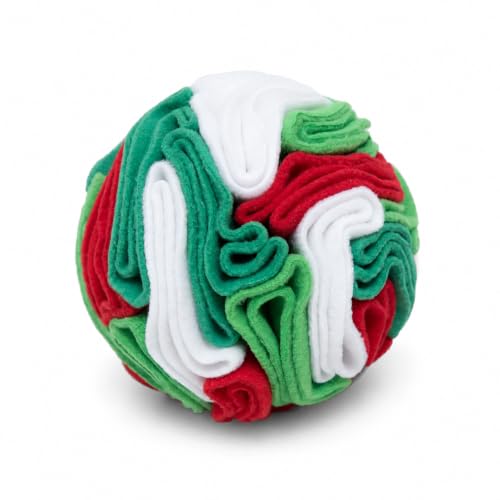 Multi Color Snuffle Ball for Dogs (White & Green / Medium)