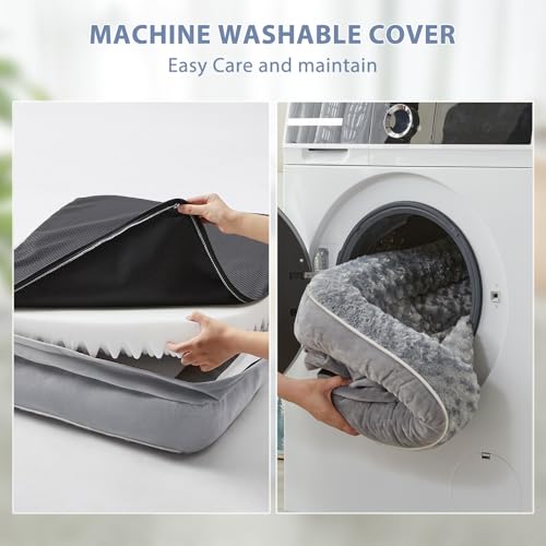 Orthopedic Washable Dog Bed (Gray / 61.0"l x 43.0"w x 7.5"th)
