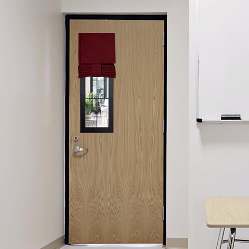 Classroom Door Window Cover (Burgundy Red / 8"W x 36"L (Pack of 1))