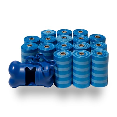 Poop Bags for Dogs (Blue Strips / 240 Bags)