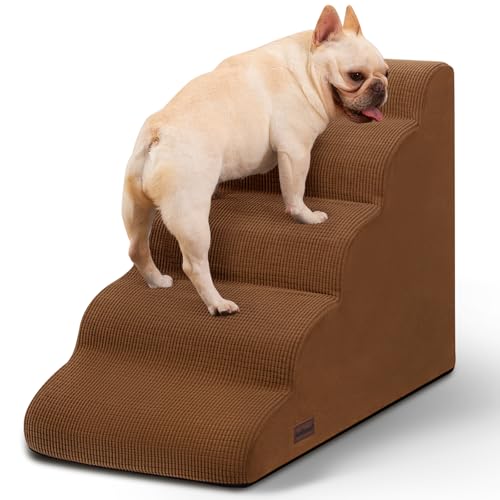 Dog Stairs for High Bed (Brown / Standard 5-Step 22.2"H)