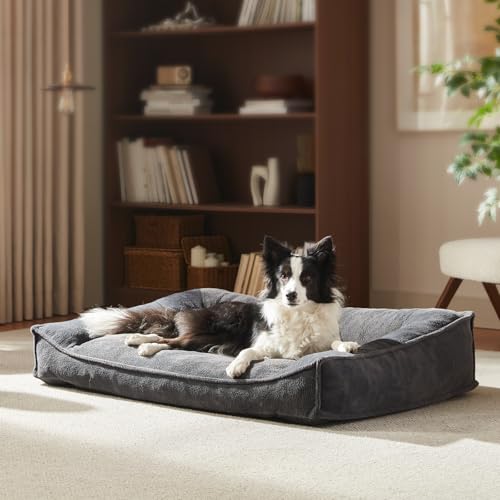Orthopedic Dog Bed Medium Size Dog (Grey / 35"L x 25"W x 8"Th)