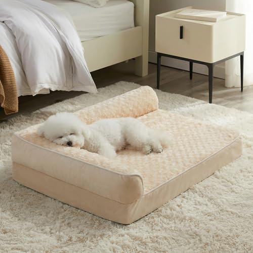 Orthopedic Washable Dog Bed (Beige / 30.0"l x 20.0"w x 6.5"th)