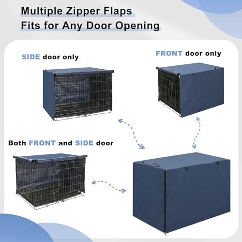 Dog Crate Cover (Blue / 42 Inch)