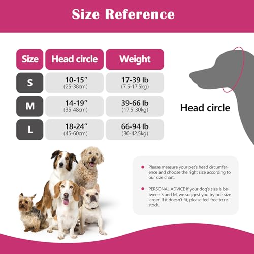 Dog Ear Cover for Bath and Swimming (S / Rose red)