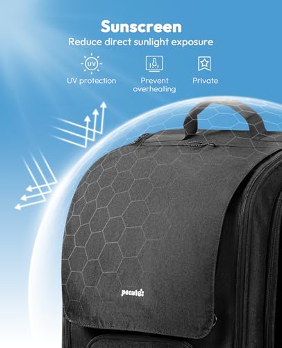 Cat Backpack Carrier (Black / 12.6"L x 10.2"W x 16.5"H)