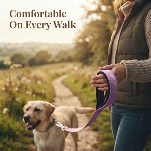 4FT Heavy Duty Traffic Short Leash (Purple)