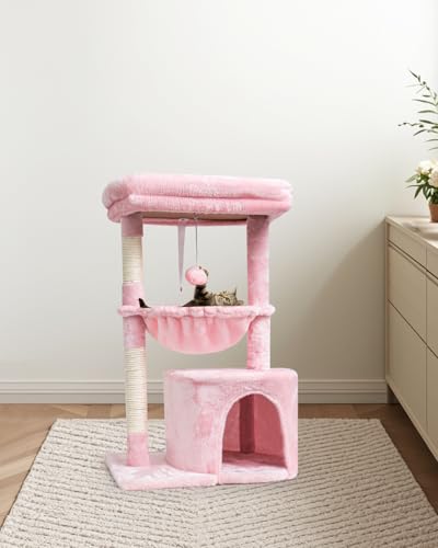 Pink Cat Tree for Indoor Cats (29.6" / Pink)