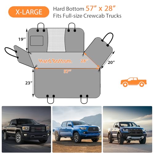 XL Hard Bottom Dog Seat Cover for Full (Matte Black / XL - 60" Length)