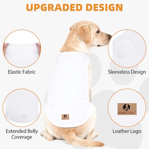 Large Dog Clothes for Boy Girl (White&Black / X-Large(Chest 26", Back 19"))