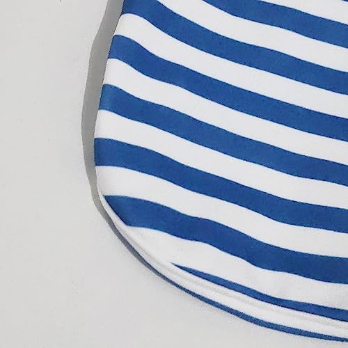Turtleneck Dog Sweater Cute Doggie Embroidery Super Soft Dog Sweatshirt Dog Shirt Stretchy Striped Puppy Pullover for Cats Small Medium Large Dog (Blue Striped / Small)