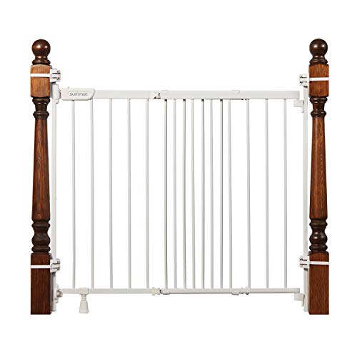 Stairway+ 46W Series Safety Pet and Baby Gate (White Metal)