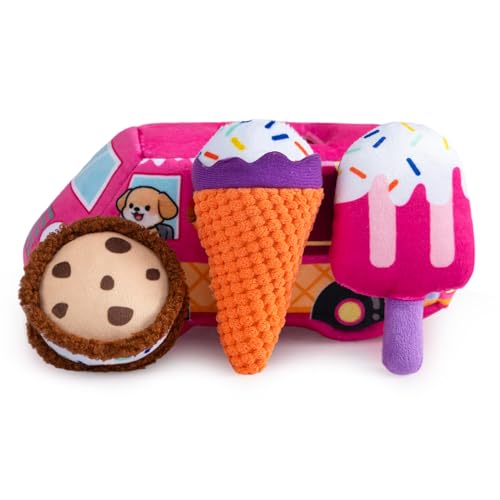 Squeaky Hide and Seek Dog Toys for Small and Medium (Ice Cream Truck)