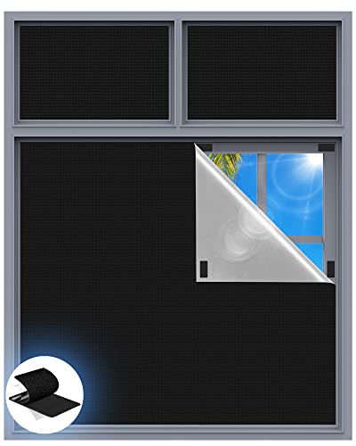 Blackout Curtains for Bedroom (Black / 58"W x 39"H)