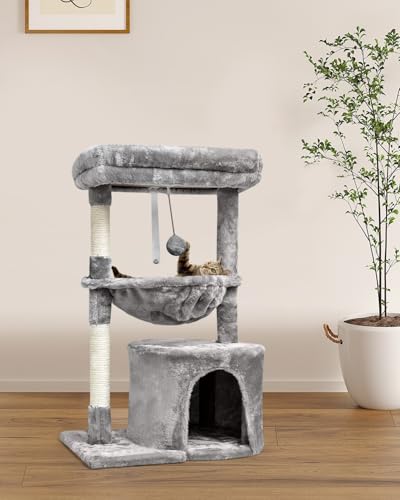 Small Cat Tree for Indoor Cats (29.6" / Grey)