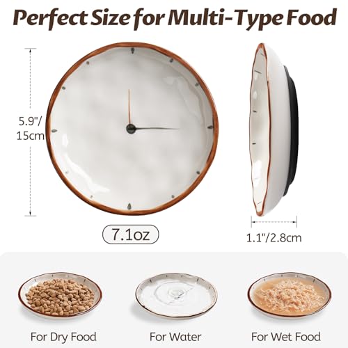 Clock Cat Food Bowl (Clock-3 Pack)