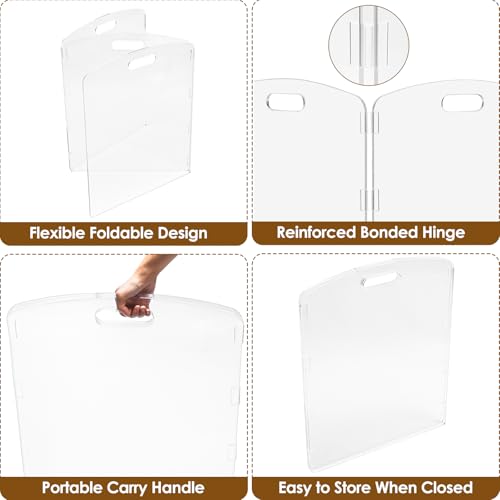 Modern Frame Clear Acrylic Freestanding Pet Gate (24" Height-3 Panel)