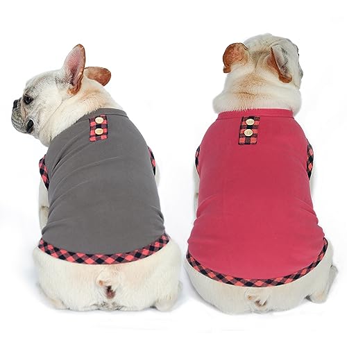 Dog Shirt 2Pack Grey+Pink (Large (13-19lbs) / 11# 2Pack (Grey+Pink))