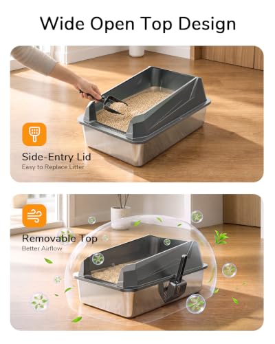 XL Cat Litter Box (Dark Gray)