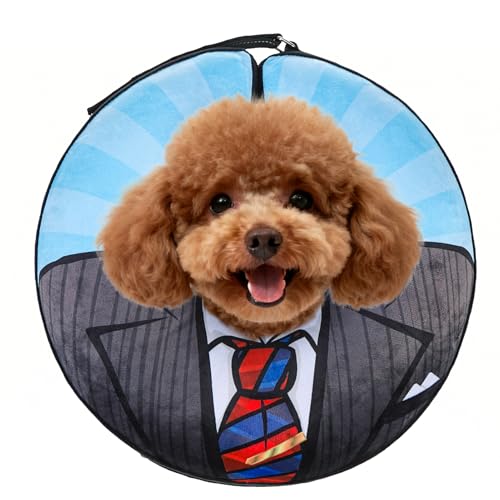 Dog Cone Alternative After Surgery Donut Collar (Black Suit / S(Neck 11"-13"))