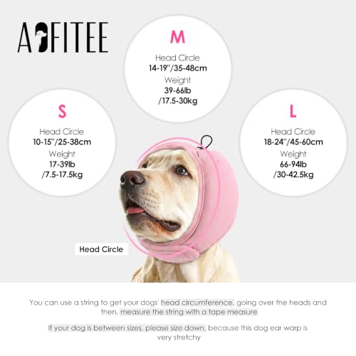 Dog Ear Muffs Noise Protection Thick Padded Dog Calming Hoodie (Pink / Medium)