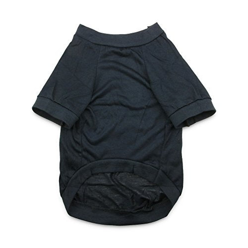 Pet Clothes Dog Tee Shirt XXXL Dog T Shirt for Medium Large Dogs (XXX-Large (Neck: 16.5'' Chest: 26.7'') / Black)