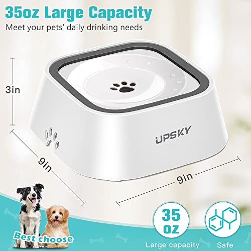 35oz No Spill Pet Water Bowl (white)