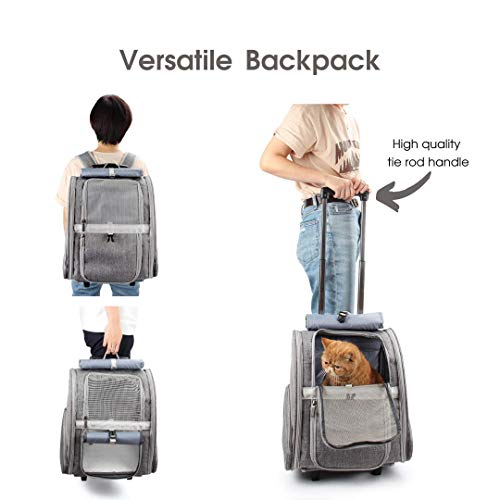 Pet Rolling Carrier (Grey)