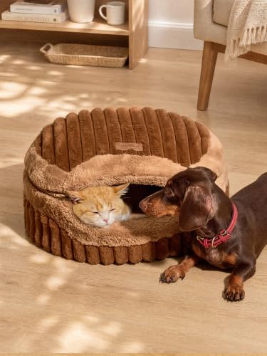 Cat Cave Bed 2 (Brown / 19"x19"x10")