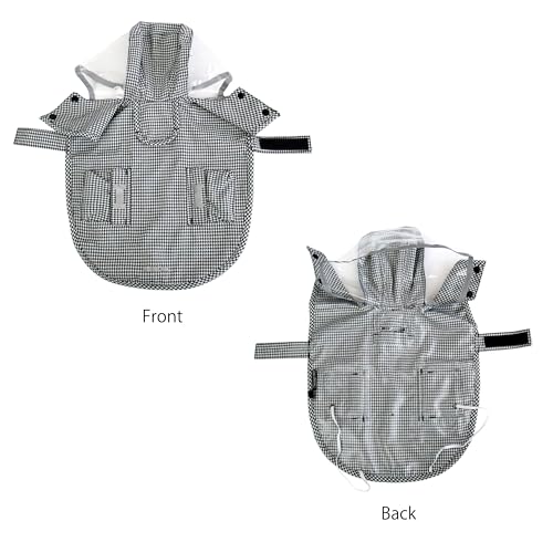 Waterproof Dog Raincoat (Black&White / Small)